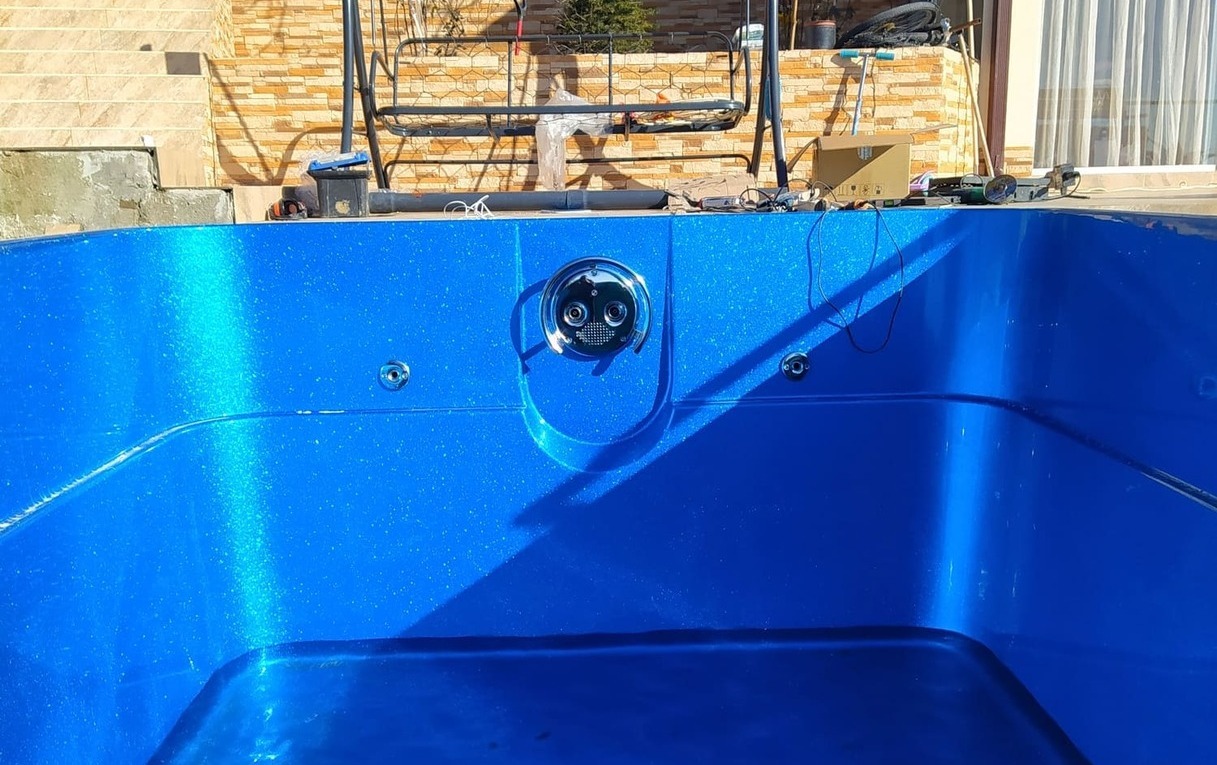 Устройство синего композитного бассейна, фото 3
